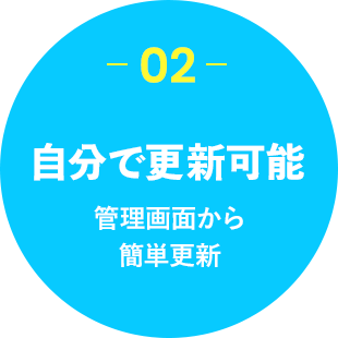 自分で更新可能 管理画面から簡単更新
